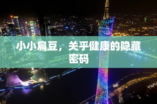 小小扁豆，关乎健康的隐藏密码