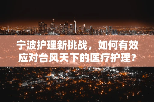 宁波护理新挑战，如何有效应对台风天下的医疗护理？