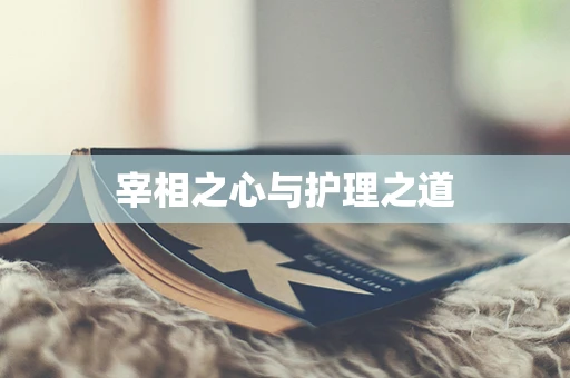 宰相之心与护理之道