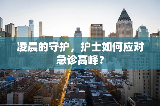 凌晨的守护，护士如何应对急诊高峰？