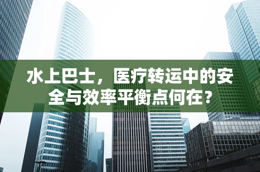 水上巴士，医疗转运中的安全与效率平衡点何在？