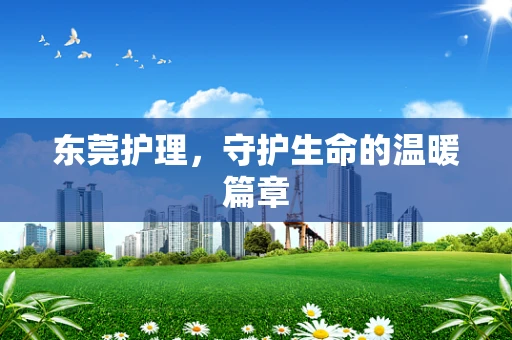 东莞护理，守护生命的温暖篇章
