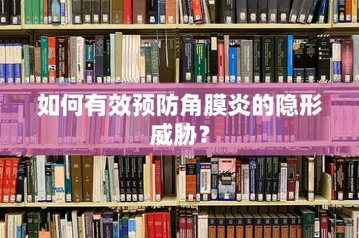 如何有效预防角膜炎的隐形威胁？