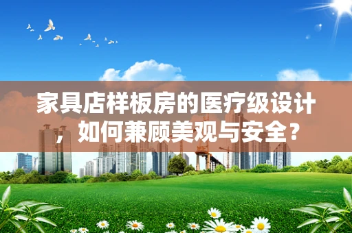 家具店样板房的医疗级设计，如何兼顾美观与安全？
