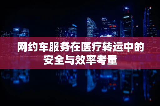 网约车服务在医疗转运中的安全与效率考量