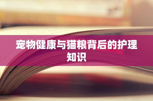 宠物健康与猫粮背后的护理知识