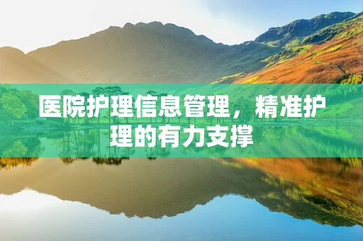 医院护理信息管理，精准护理的有力支撑