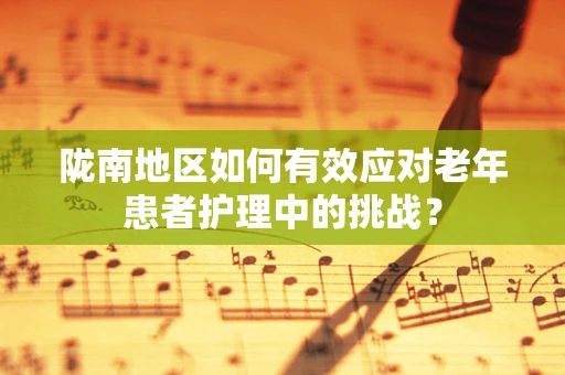 陇南地区如何有效应对老年患者护理中的挑战？