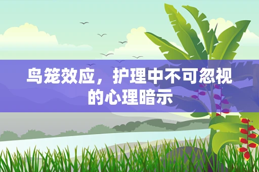 鸟笼效应，护理中不可忽视的心理暗示