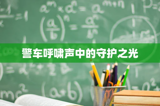 警车呼啸声中的守护之光