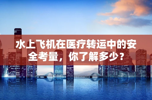 水上飞机在医疗转运中的安全考量，你了解多少？