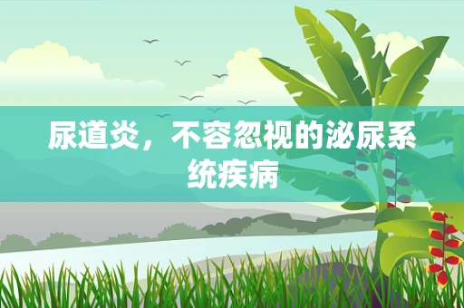 尿道炎，不容忽视的泌尿系统疾病