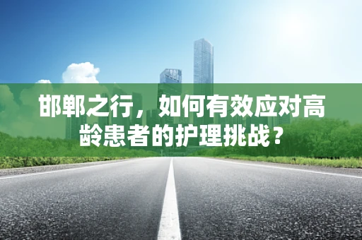 邯郸之行，如何有效应对高龄患者的护理挑战？