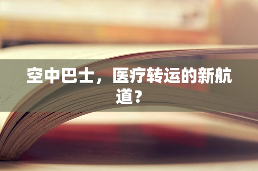 空中巴士，医疗转运的新航道？