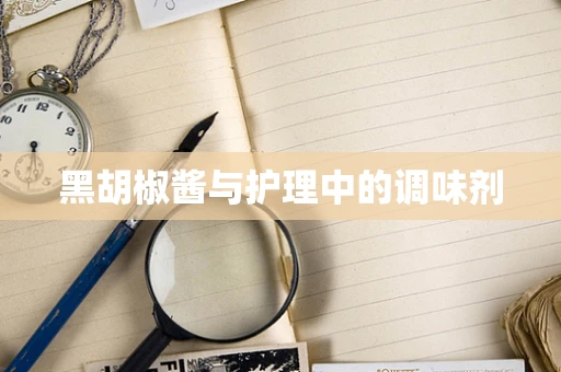 黑胡椒酱与护理中的调味剂