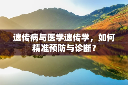 遗传病与医学遗传学，如何精准预防与诊断？