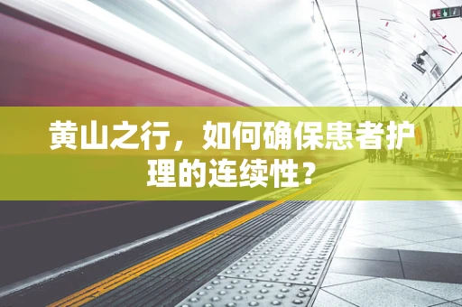 黄山之行，如何确保患者护理的连续性？