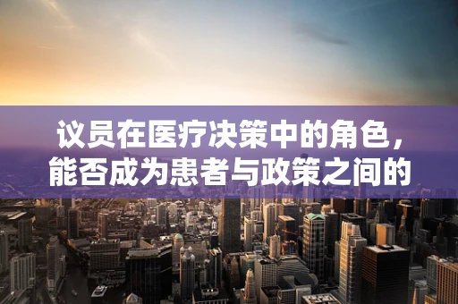 议员在医疗决策中的角色，能否成为患者与政策之间的桥梁？