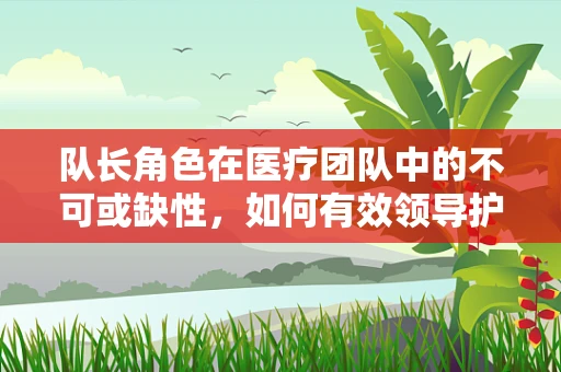 队长角色在医疗团队中的不可或缺性，如何有效领导护理团队？