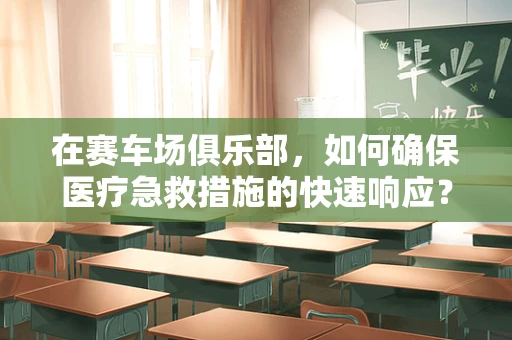 在赛车场俱乐部，如何确保医疗急救措施的快速响应？