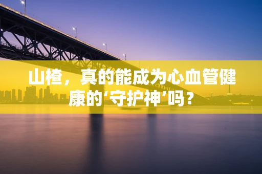 山楂，真的能成为心血管健康的‘守护神’吗？
