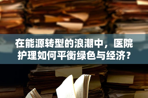 在能源转型的浪潮中，医院护理如何平衡绿色与经济？