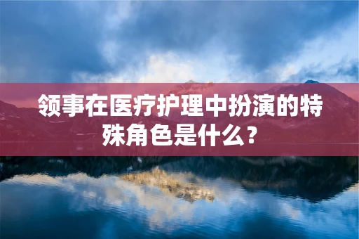 领事在医疗护理中扮演的特殊角色是什么？