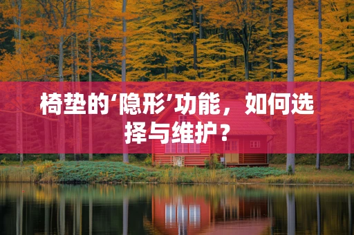 椅垫的‘隐形’功能，如何选择与维护？