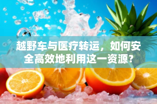 越野车与医疗转运，如何安全高效地利用这一资源？