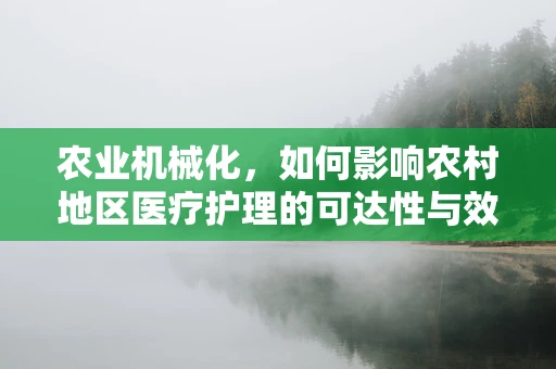 农业机械化，如何影响农村地区医疗护理的可达性与效率？