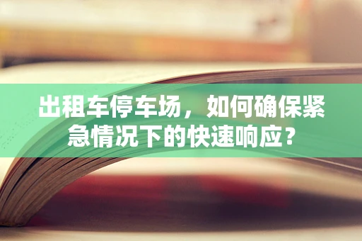 出租车停车场，如何确保紧急情况下的快速响应？