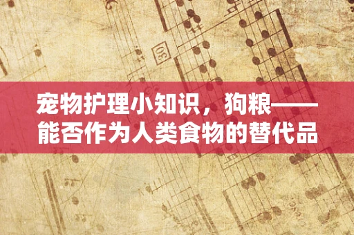 宠物护理小知识，狗粮——能否作为人类食物的替代品？