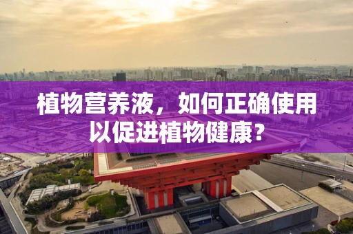 植物营养液，如何正确使用以促进植物健康？