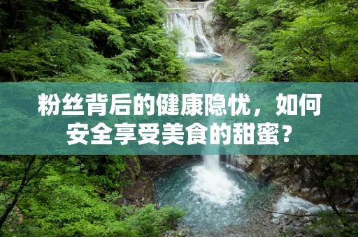 粉丝背后的健康隐忧，如何安全享受美食的甜蜜？