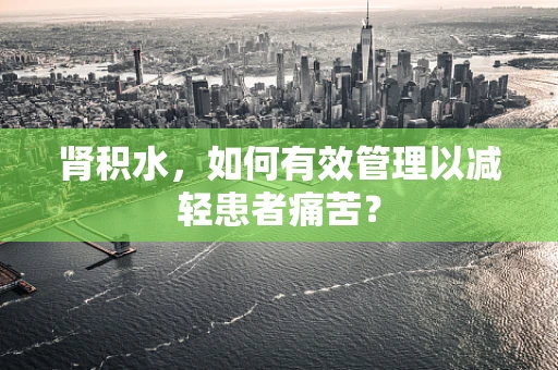 肾积水，如何有效管理以减轻患者痛苦？