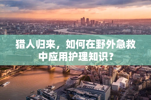 猎人归来，如何在野外急救中应用护理知识？
