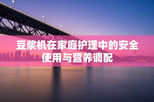 豆浆机在家庭护理中的安全使用与营养调配