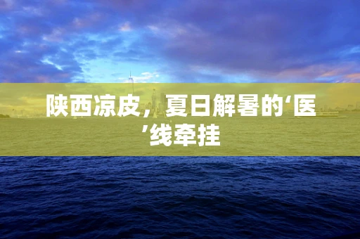 陕西凉皮，夏日解暑的‘医’线牵挂