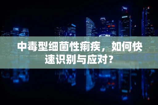 中毒型细菌性痢疾，如何快速识别与应对？