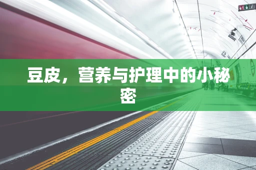豆皮，营养与护理中的小秘密