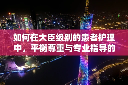 如何在大臣级别的患者护理中，平衡尊重与专业指导的微妙界限？
