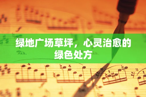 绿地广场草坪，心灵治愈的绿色处方
