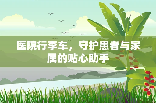 医院行李车，守护患者与家属的贴心助手
