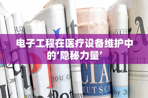 电子工程在医疗设备维护中的‘隐秘力量’