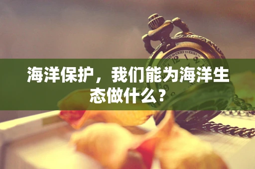 海洋保护，我们能为海洋生态做什么？