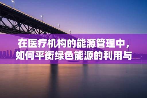 在医疗机构的能源管理中，如何平衡绿色能源的利用与成本控制？
