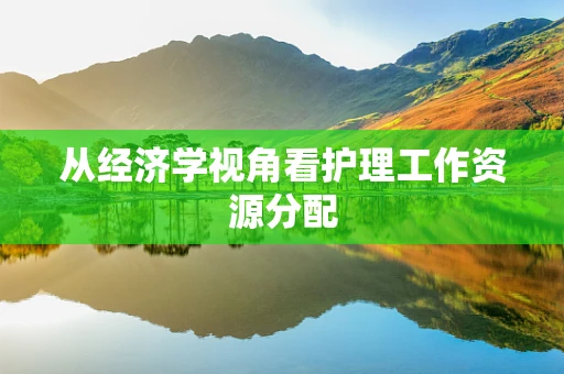 从经济学视角看护理工作资源分配