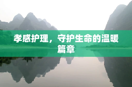孝感护理，守护生命的温暖篇章