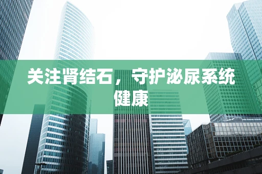 关注肾结石，守护泌尿系统健康