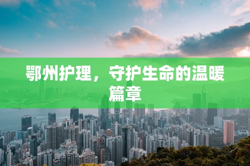 鄂州护理，守护生命的温暖篇章